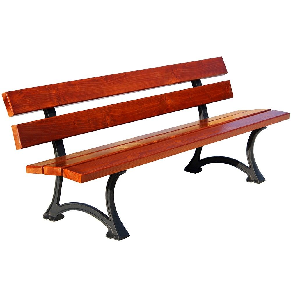 Lódzki öntöttvas pad háttámlával 1105