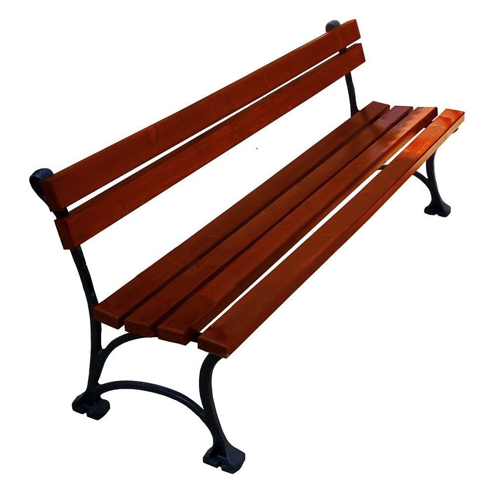 Pomerániai öntöttvas pad háttámlával 1107