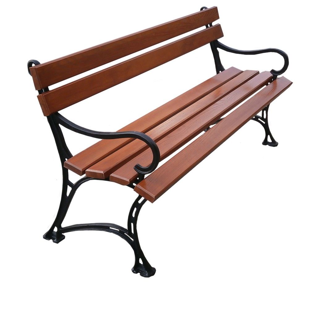 Királyi öntöttvas pad karfával és hattámlával 1111