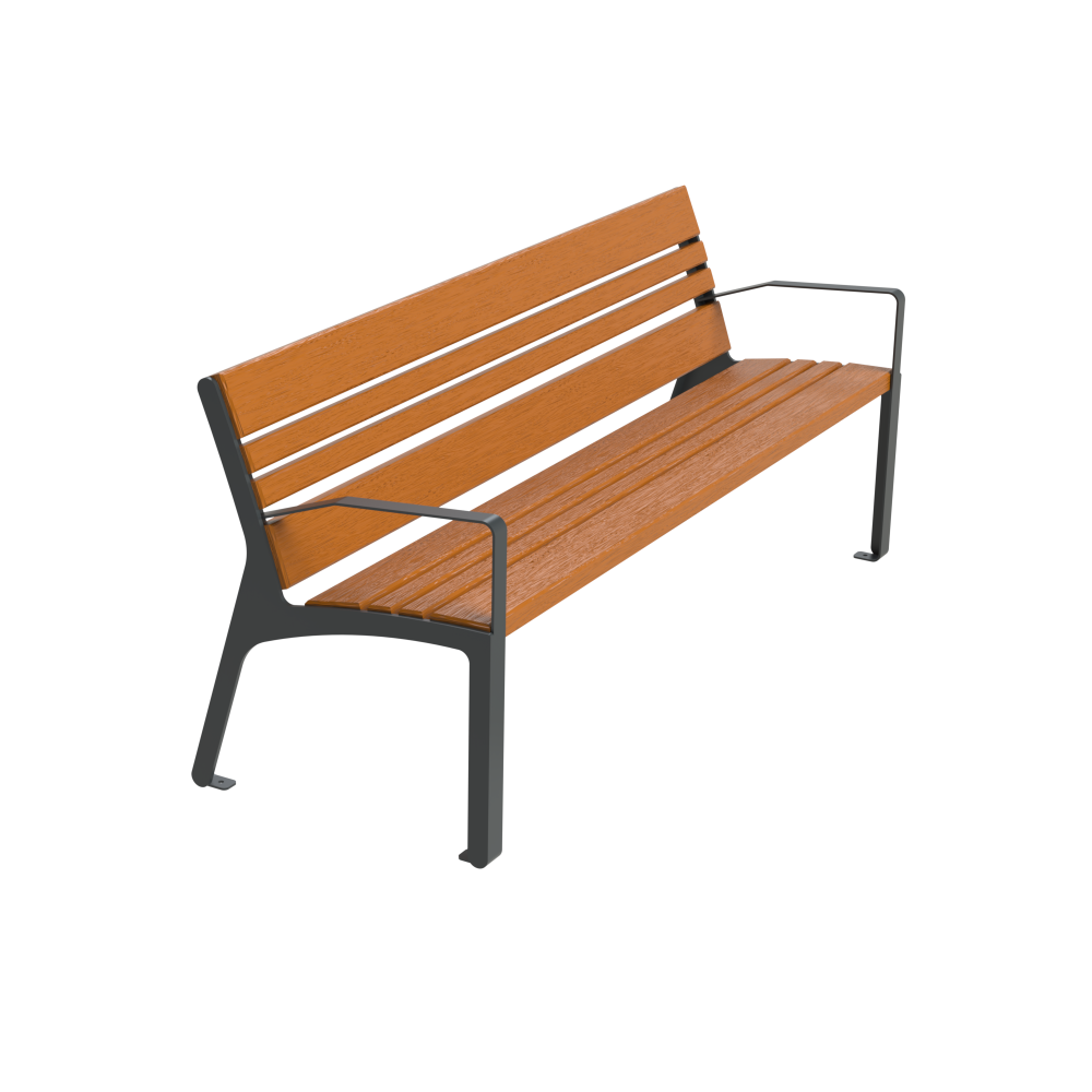 Sentra II. acél pad karfával és háttámlával 1376