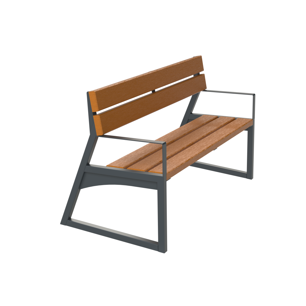 Insignia acél pad karfával és háttámlával 1307