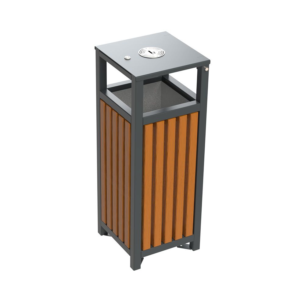 Lódzki fedeles hulladékgyűjtő hamutartóval 45L 3314