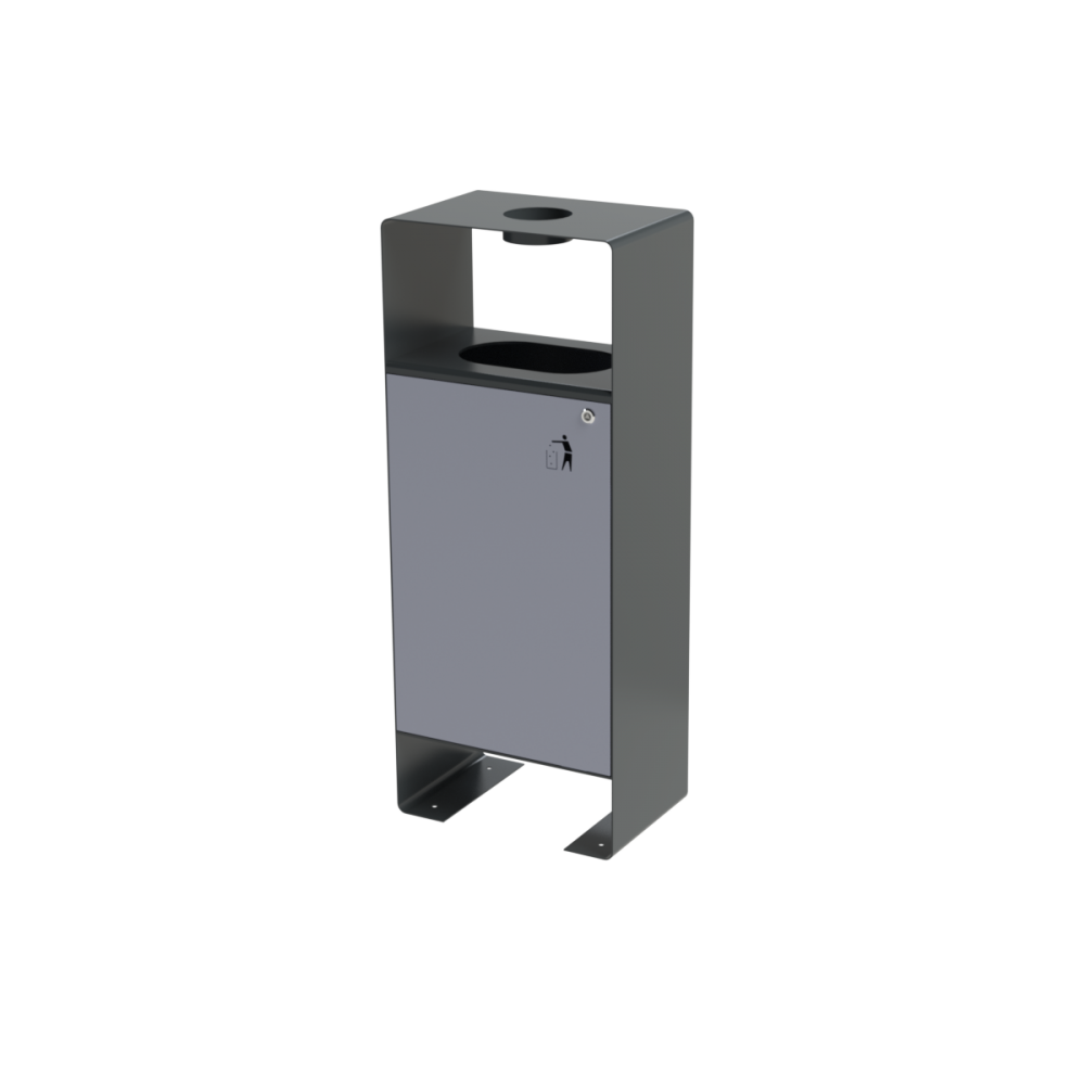 Case fedeles fém hulladékgyűjtő hamutartóval 3233