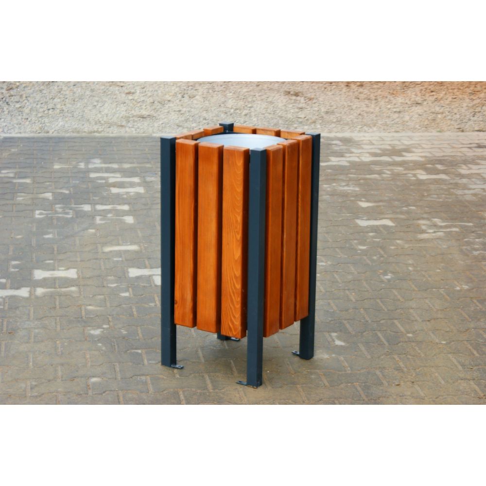 Kwadratowy fém-fa hulladékgyűjtő 45L 3302