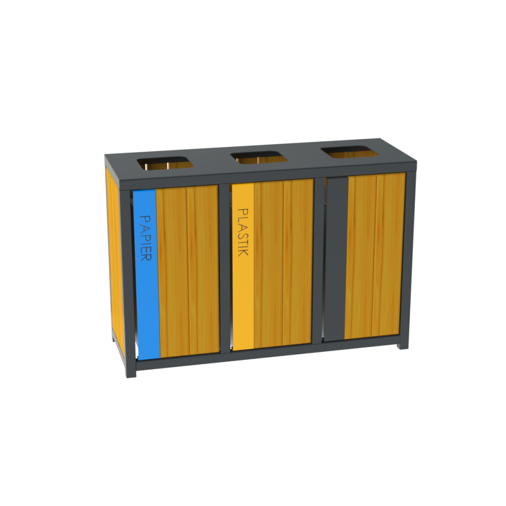 Soft II. szelektív hulladékgyűjtő 3x60L 3608